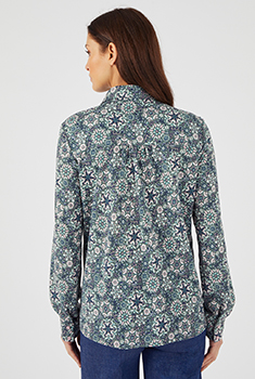 Blouse met print, Thermolactyl