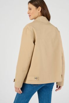 Imperméable court coton mélangé