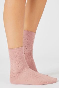 Lot de 2 paires de chaussettes maille pointelle