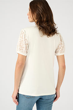 T-shirt in 2 stoffen