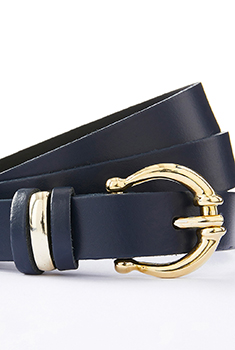 Ceinture fine croûte de cuir