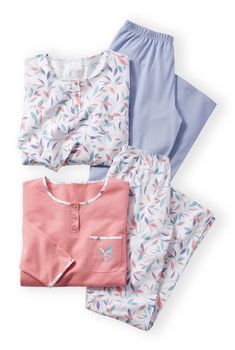 Set van 2 pyjama's in jersey, zuiver kamkatoen
