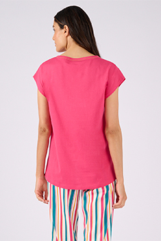 Pyjama T-shirt van puur katoen
