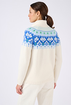 Pull jacquard col roulé Thermolactyl
