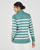 Casual gestreept fleece jack