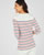 Gestreept T-shirt van interlock mesh