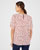 Blouse van crêpe met reliëf en stretch