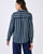 Gestreepte overhemdblouse van zuivere viscose