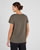 Gebreid crêpe T-shirt met bladmotief