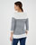 Effen of gestreept T-shirt met 3/4 mouwen