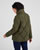 Thermolactyl parka met asymmetrische sluiting