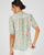 Chemisier tachiste jacquard reliéfé