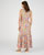 Robe longue maille stretch tropicale