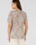T-shirt met korte mouwen verweerd breisel met print