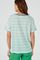 Gestreept T-shirt in linnenmix