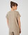 Gestreept gebreid T-shirt met structuur