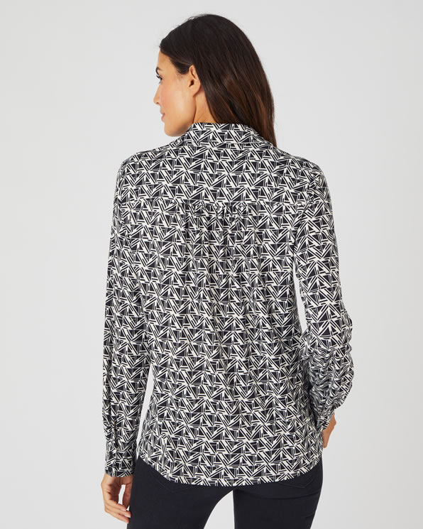 Overhemdblouse tricot warm