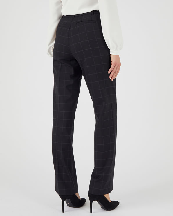 Pantalon large mélange laine bi-stretch
