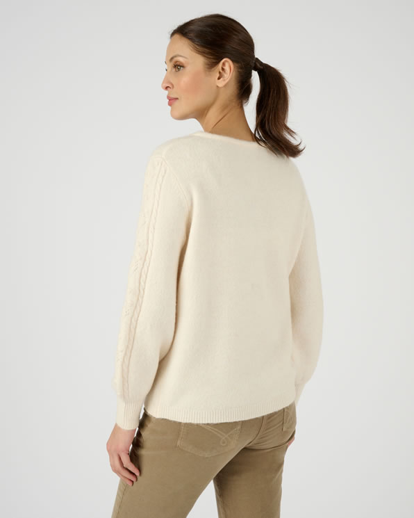 Cardigan vest tricot met siersteek Thermolactyl