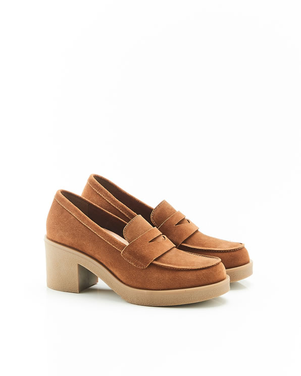 Mocassins met hak Amortyl