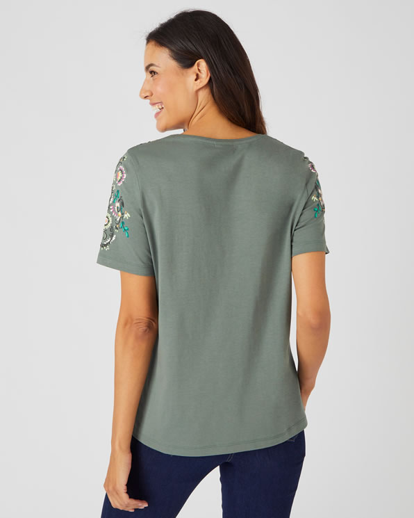 T-shirt impression reliefée pur coton