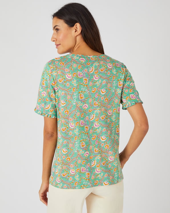 T-shirt maille flammée