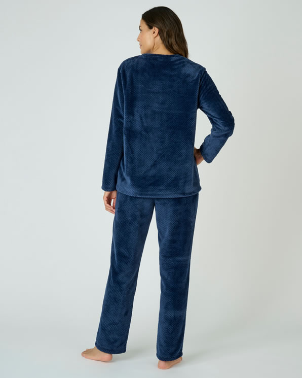 Pyjama pluche gebreid getextureerd Thermolactyl