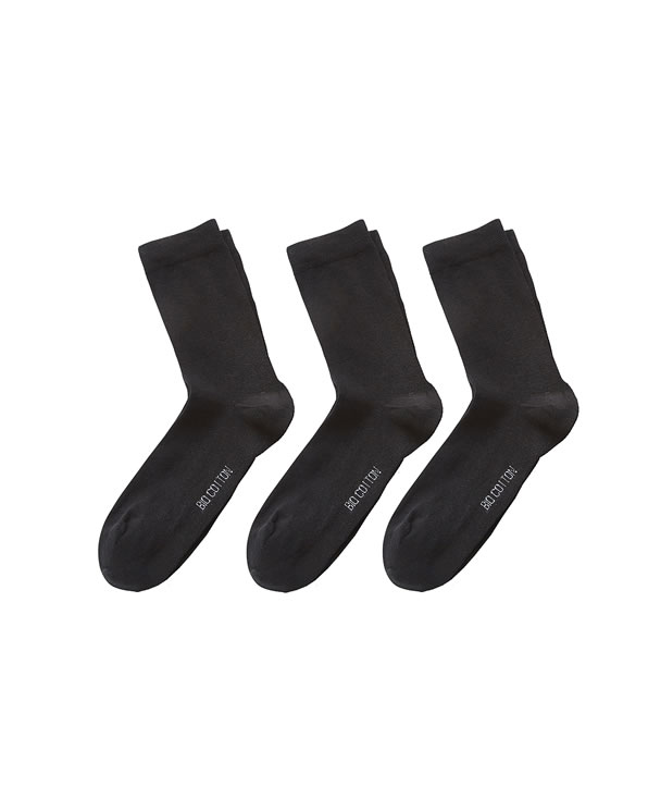 Lot de 3 paires de chaussettes mixtes coton biologique*