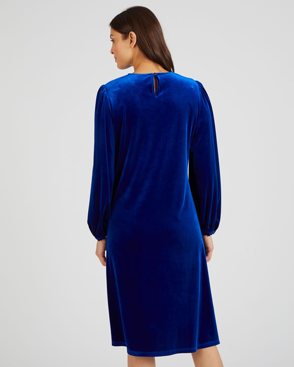 Robe effet drape maille velours ras Robes Damart Belgique