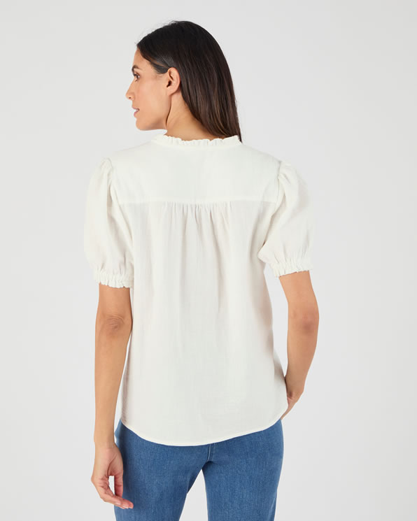 Blouse in katoengaas