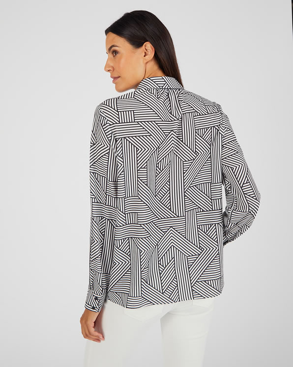 Chemisier crêpe reliéfé stretch