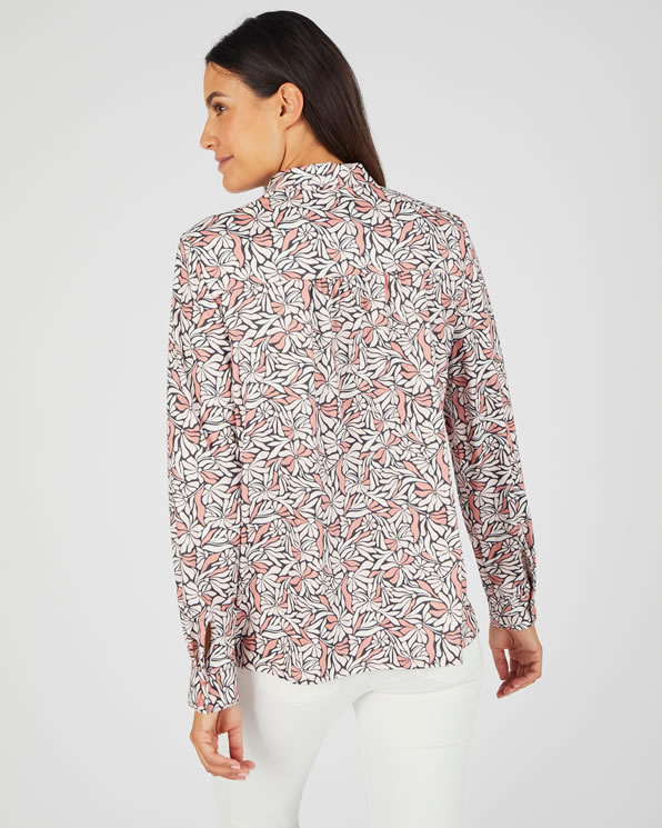 Overhemdblouse van warm tricot