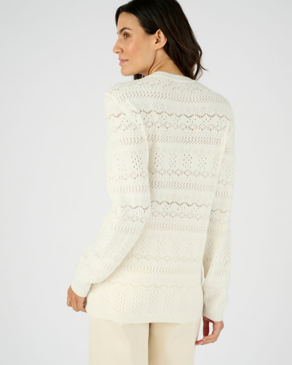 Trui van opengewerkt tricot Thermolactyl
