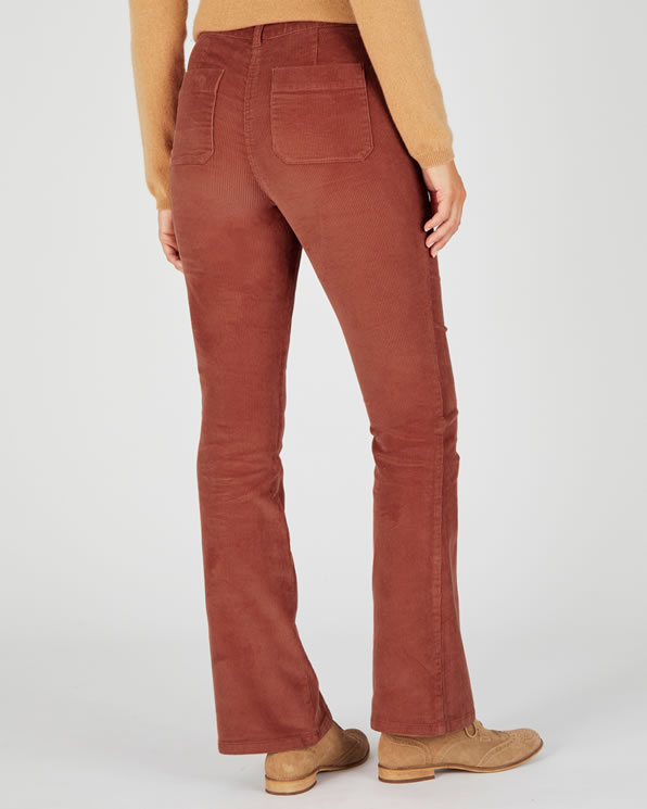 Pantalon flare velours