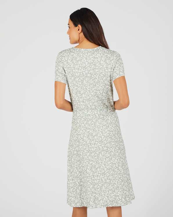 Robe effet cache-coeur fibres viscose stretch Lenzing™ EcoVero™