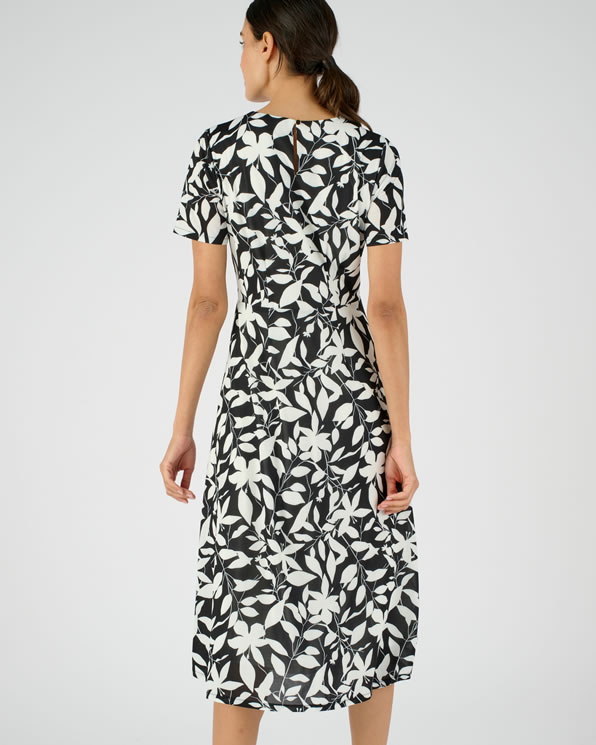 Jurk van crêpetricot met stretch