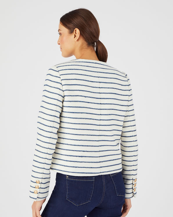 Gestreept tweed jasje