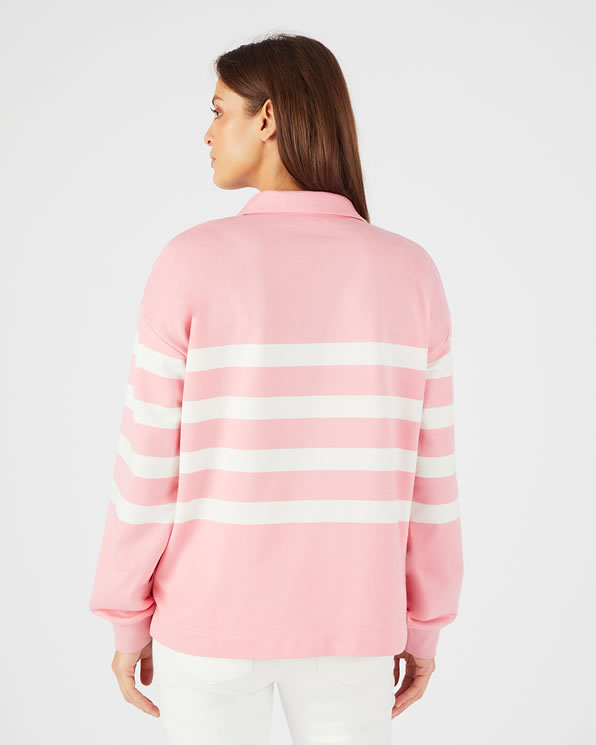 Sweat-shirt molleton rayé