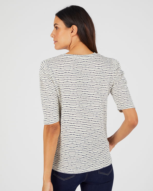 T-shirt met strepen van tricot