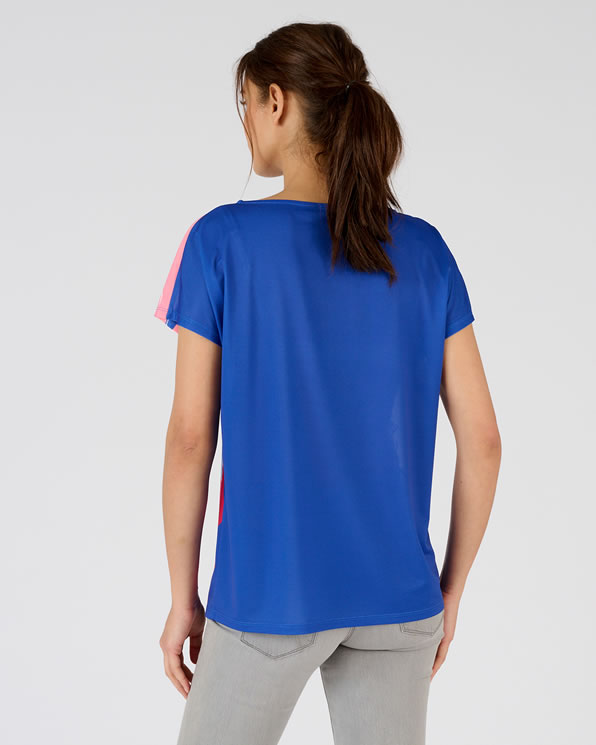 T-shirt van crêpe met bloemenprint aan de voorkant