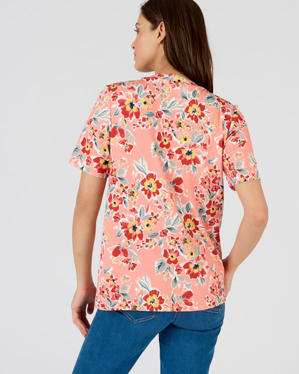 T-shirt met bloemen *Lenzing™ EcoVero™ viscose vezels