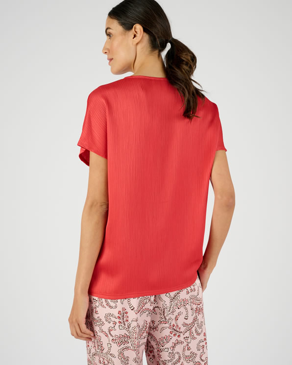 Blouse met vaste plooi
