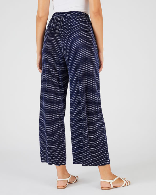 7/8 broek met vaste plooi