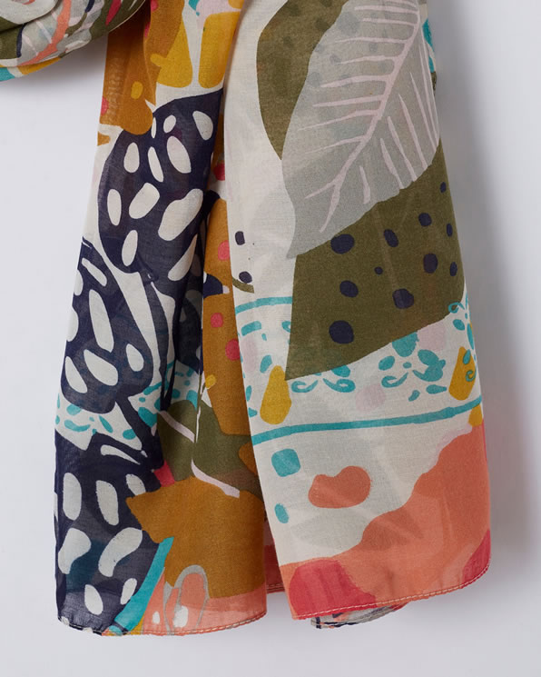 Foulard motif végétal