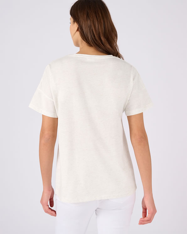 T-shirt met glanzend draadpatroon