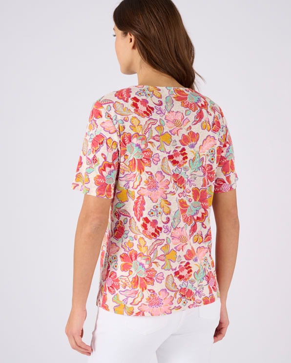 T-shirt en lin mélangé