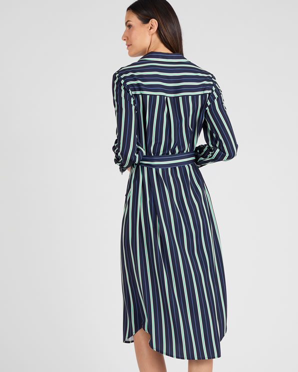 Gestreepte blousejurk