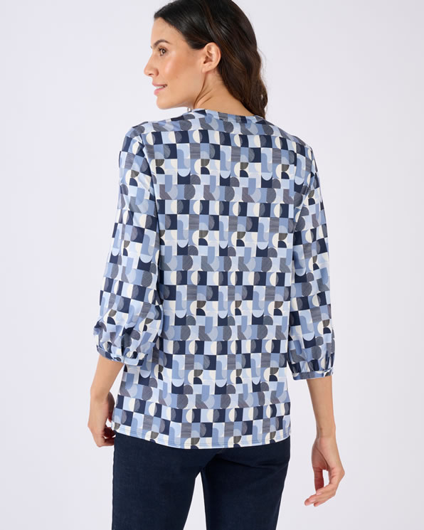 Overhemdblouse van warm tricot