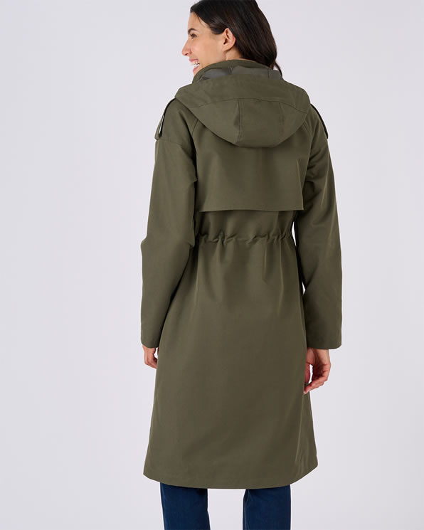Lange parka in trenchcoatstijl