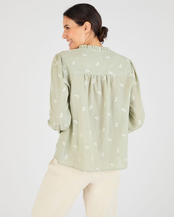 Wijde blouse van zuiver biologisch katoen